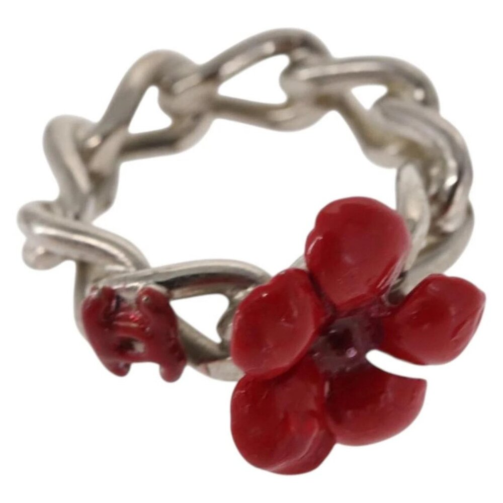 CHANEL Ring metal Silver CC Auth bs31037